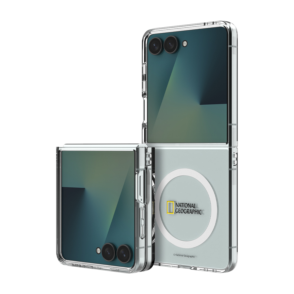 National Geographic - Magsafe Slim Fit - Samsung Flip 7 Case 國家地理磁吸充電貼身透明手機硬殼