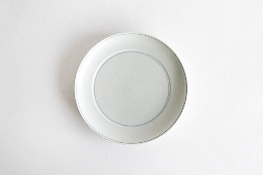 東屋-丸鏡五寸皿 / 吳須輪