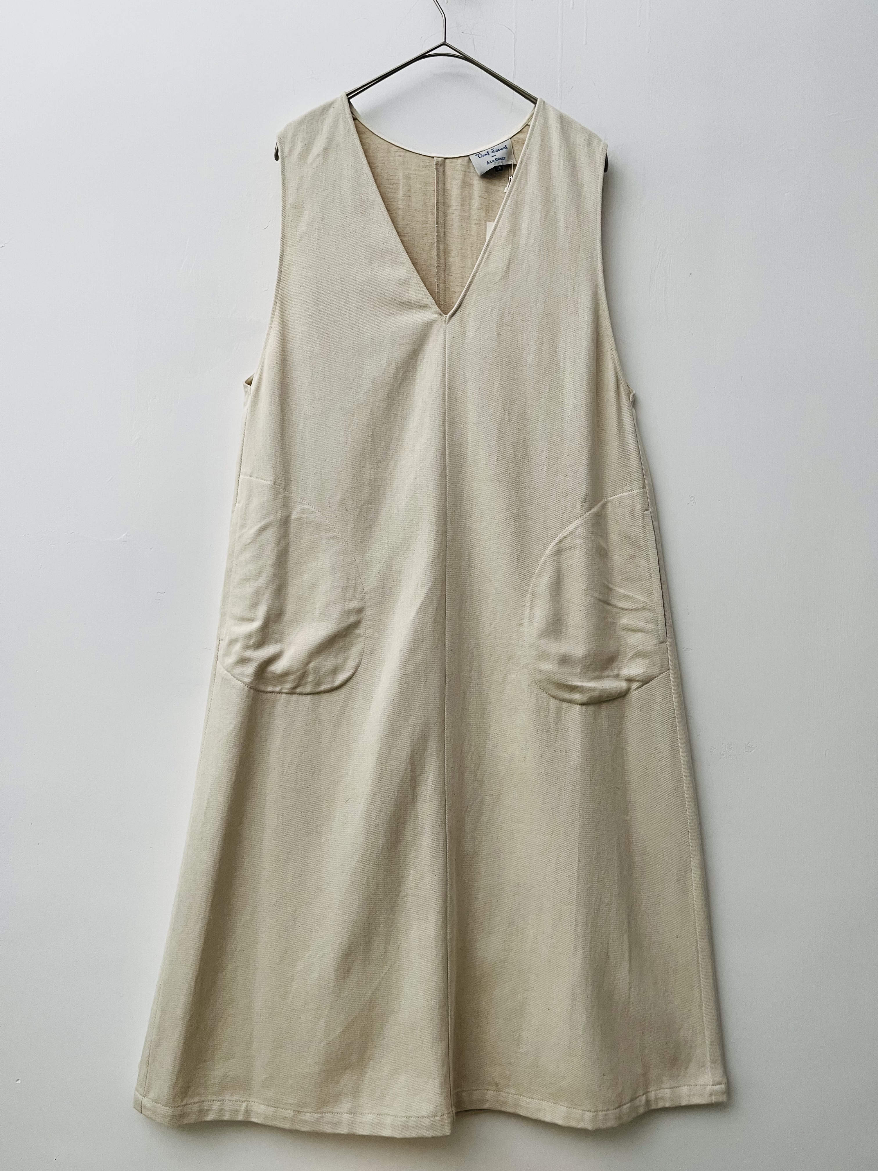 日本製米色背心ops