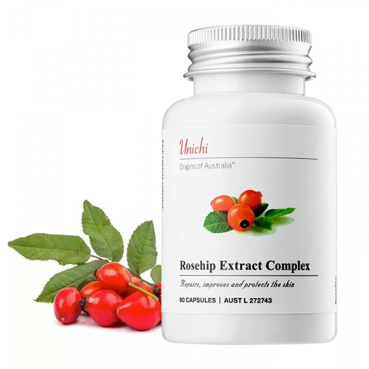 Unichi - 澳洲玫瑰果美白精華膠囊60粒 （平行進口）新舊包裝隨機發貨