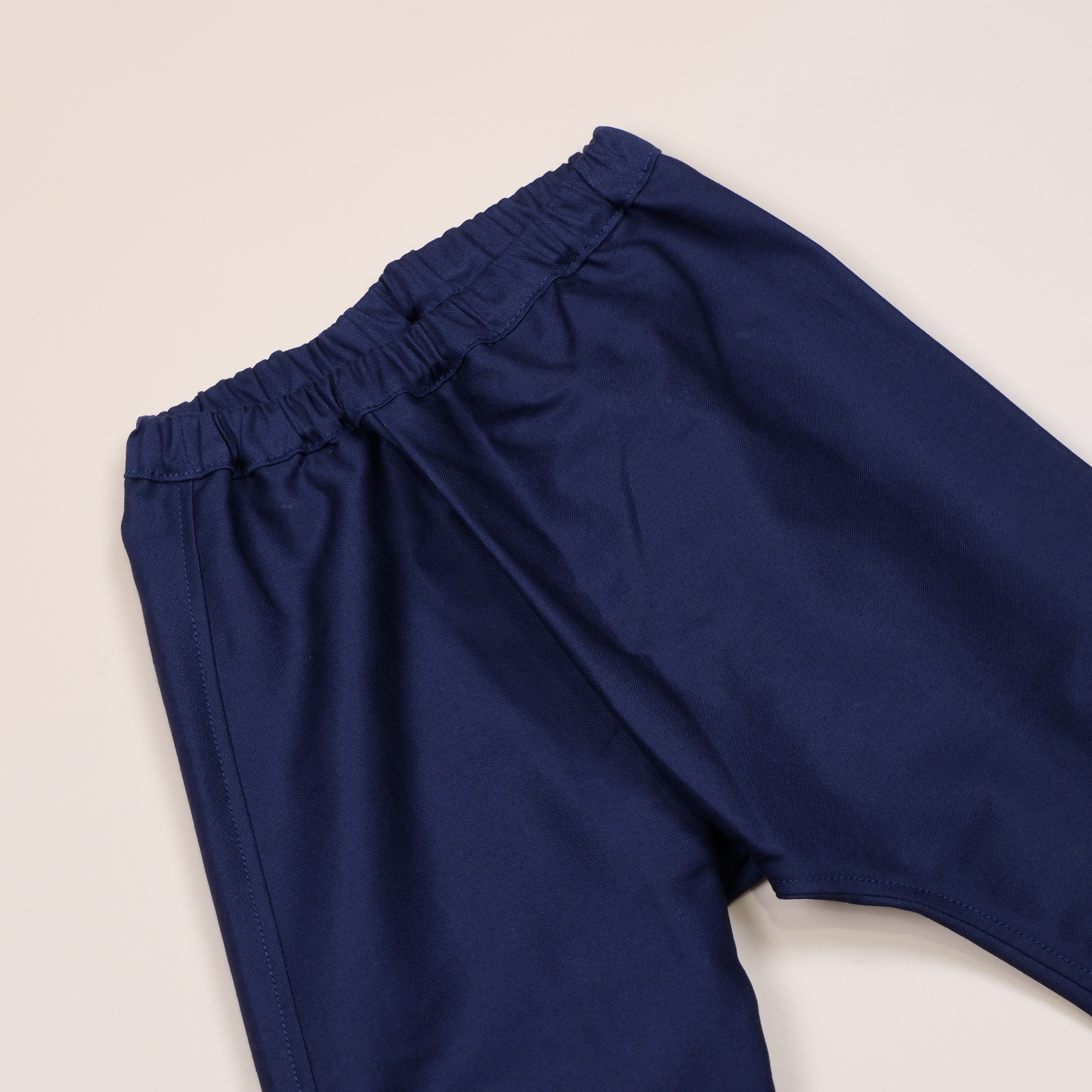 寬寬剛好系列 ▣ 藏青色 ▣ 手作童裝九分寬褲