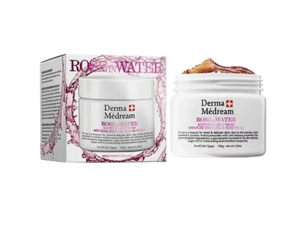 Derma Medream 瑞士玫瑰幹細胞激活水庫10項全能面膜150ml