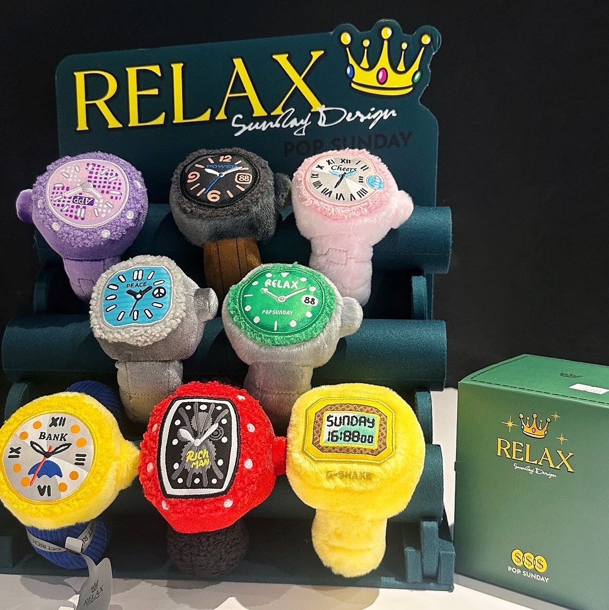 POP SUNDAY X RELAX 勞力士手錶盲盒 毛絨掛件