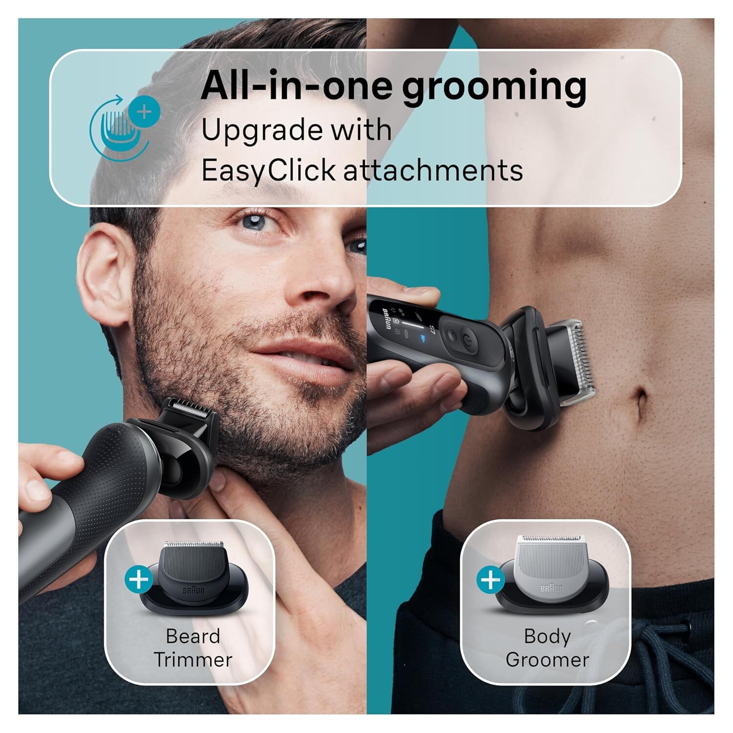 Braun - 百靈7177cc Series 7 乾濕兩用男士電動鬚刨連清洗座360° Flex El