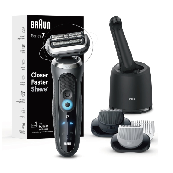 Braun 百靈 7177cc Series 7 360° Flex Electric Shaver 乾濕兩用男士電動鬚刨 連清洗座 <平行進口>