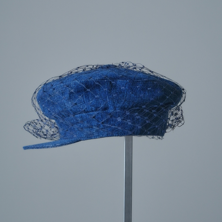 Dior 深藍色網狀報童帽