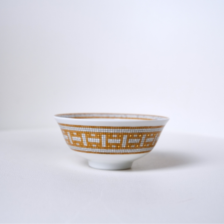 Hermes 黃色馬賽克碗