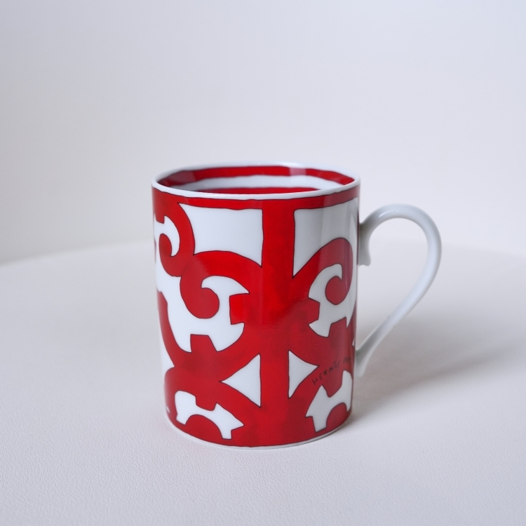 Hermes 紅白馬克杯