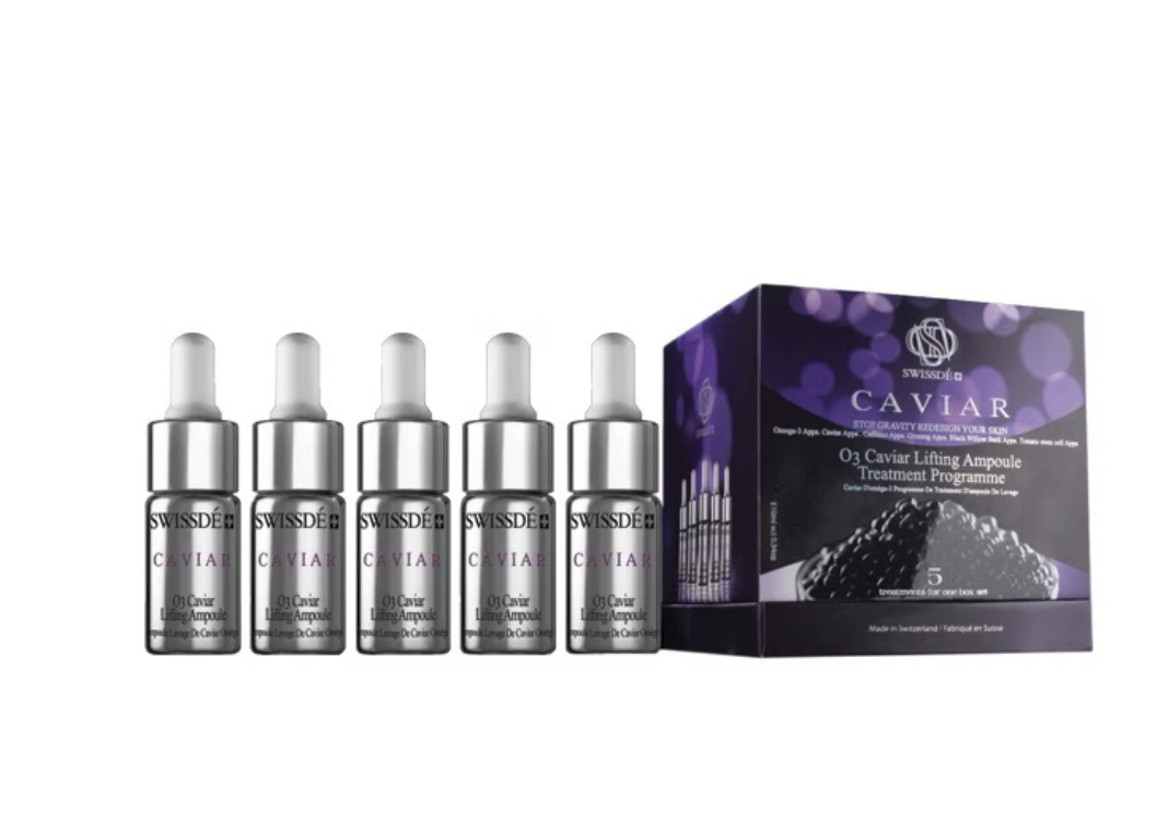 Swissdé O3鱘魚瞬間逆轉青春精華療程 抗衰老精華 抗皺去紋 一盒五支