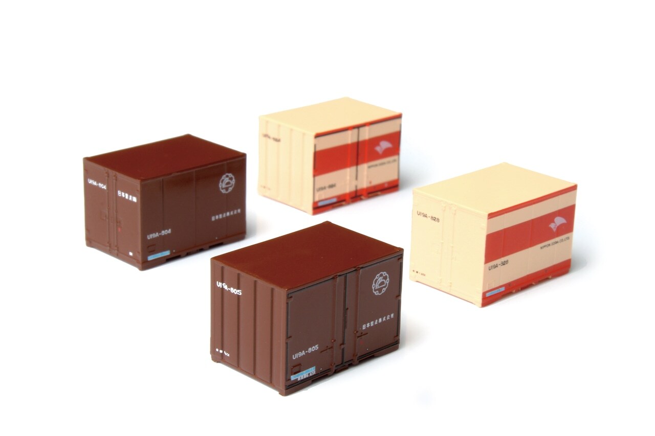 Rokuhan A104-6 Z規 日本曹達U19A型貨櫃（棕色/米色/紅色）各2個