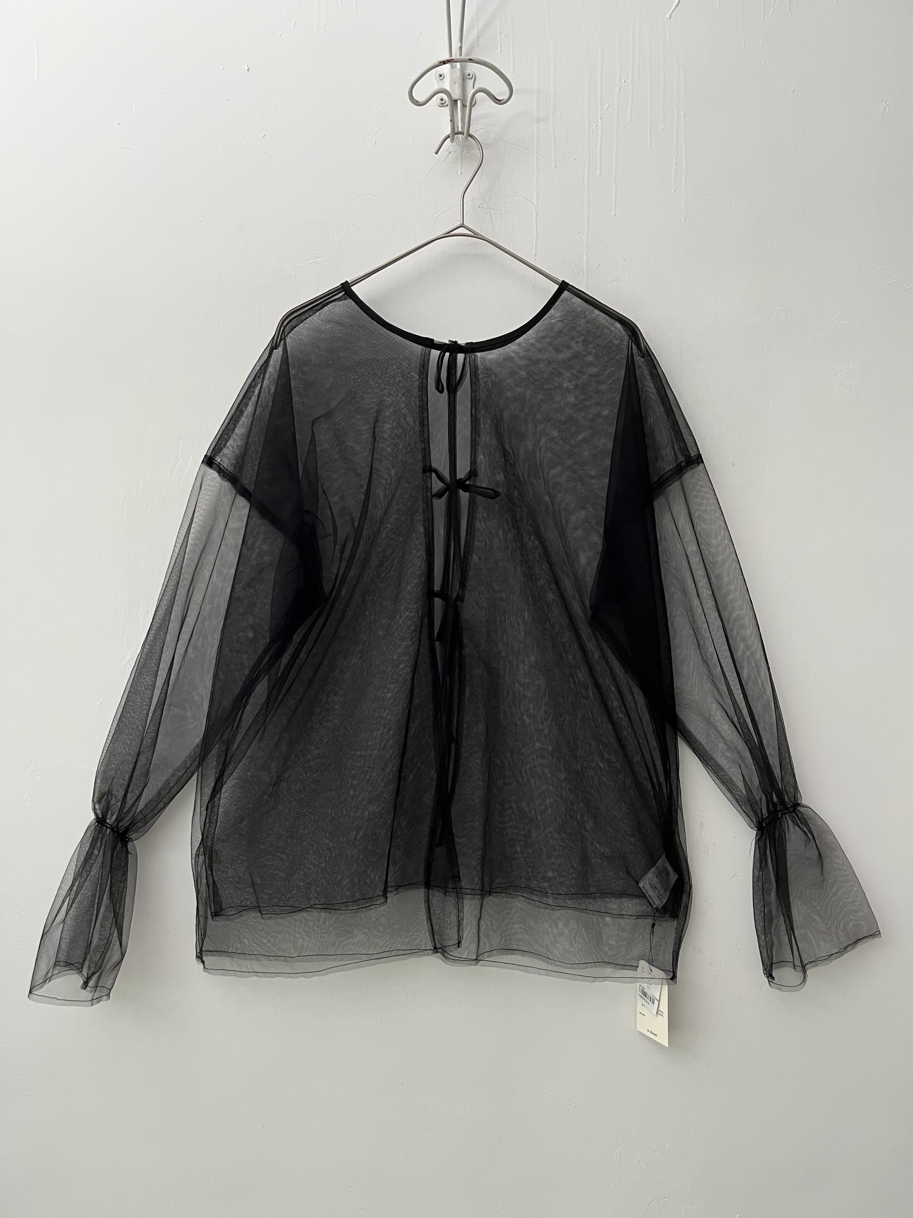 黑色雙層雪紡外套