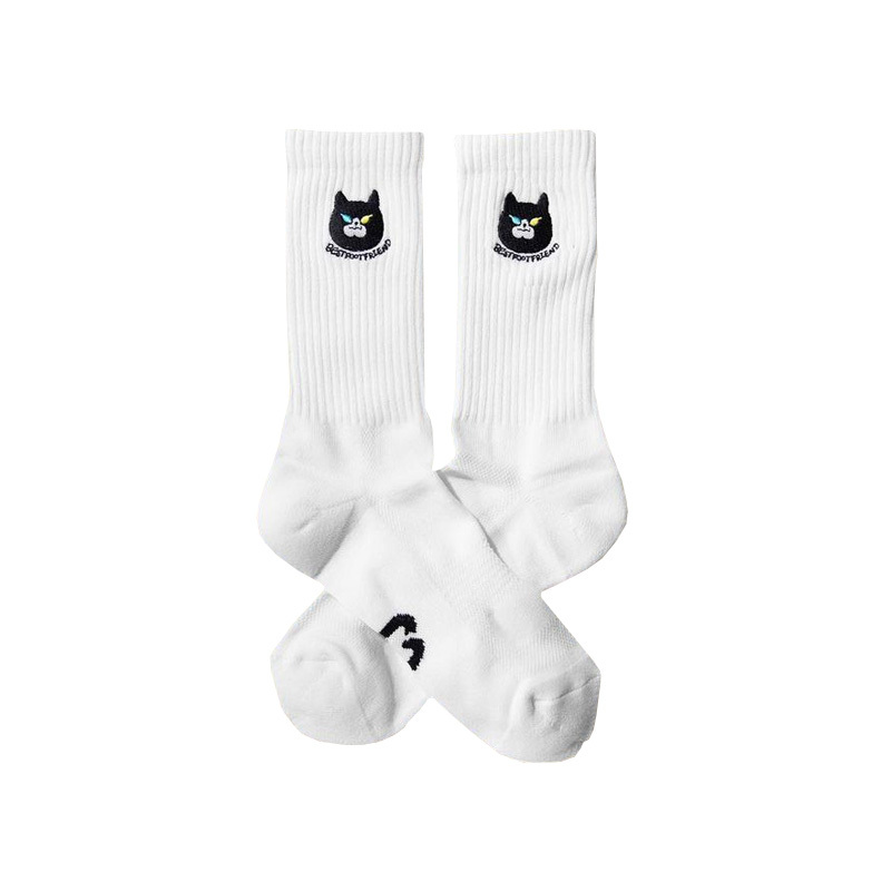 BFF Lord Cat "Black" 黑貓 白色 中筒襪  BF23013-BK [台灣現貨]