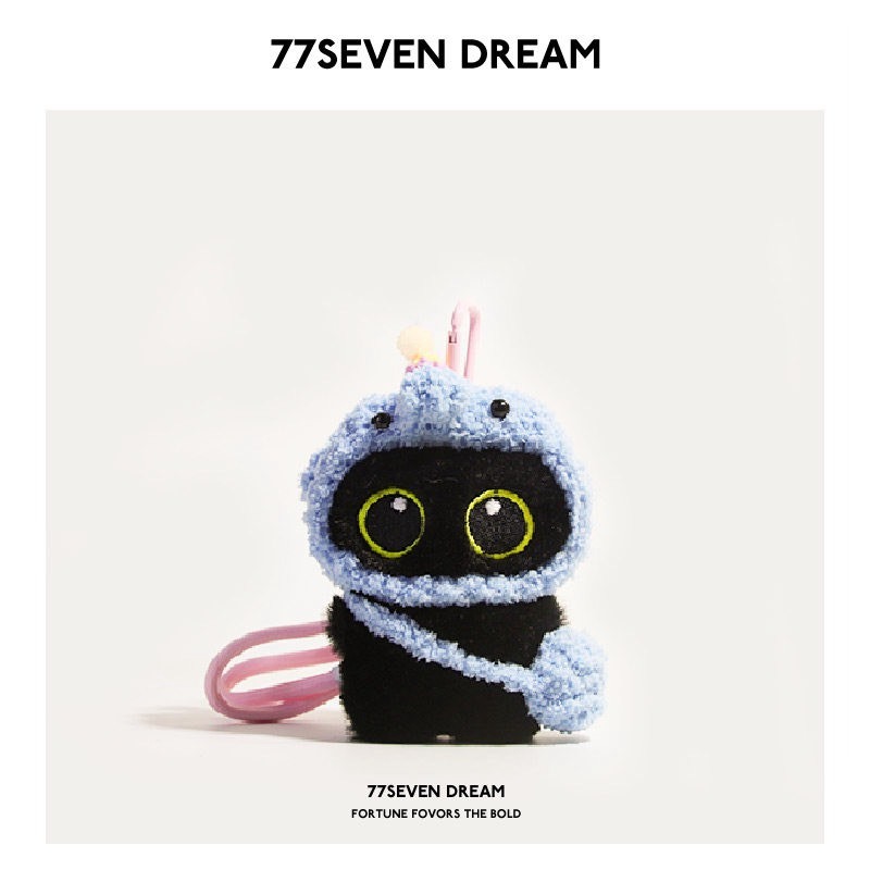 大眼黑貓 毛絨掛件