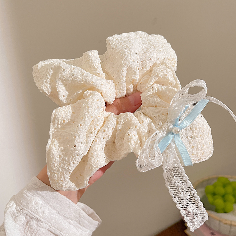 [2 FOR RM10] Sweet Lace Bow Square Scarf Scrunchies