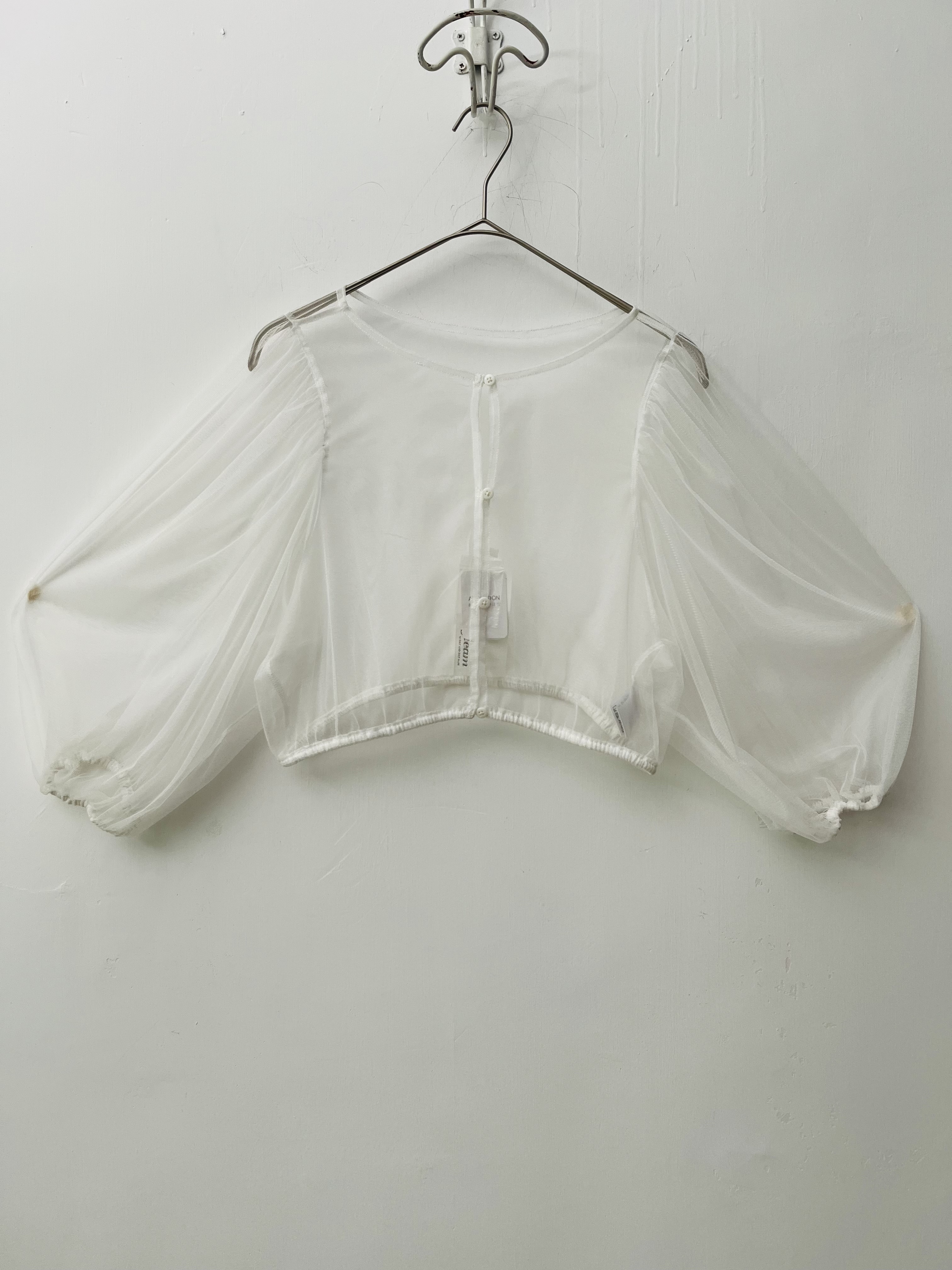 白色綱綱波波䄂外套