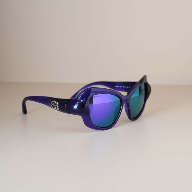 Balenciaga 深藍色不規則墨鏡