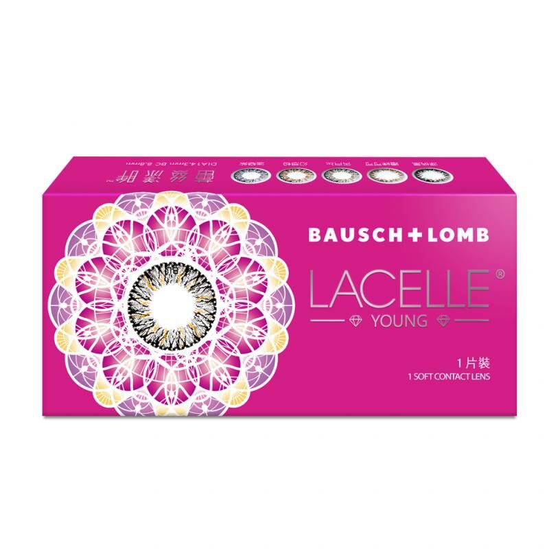 Bausch+Lomb博士倫LACELLE蕾絲漾眸戀人系列彩色月拋1片裝