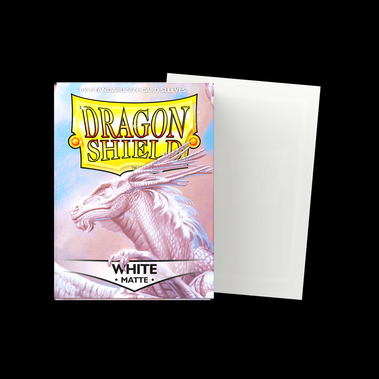 Dragon Shield 100 Matte Sleeves - White - Standard Size (AT-11005)