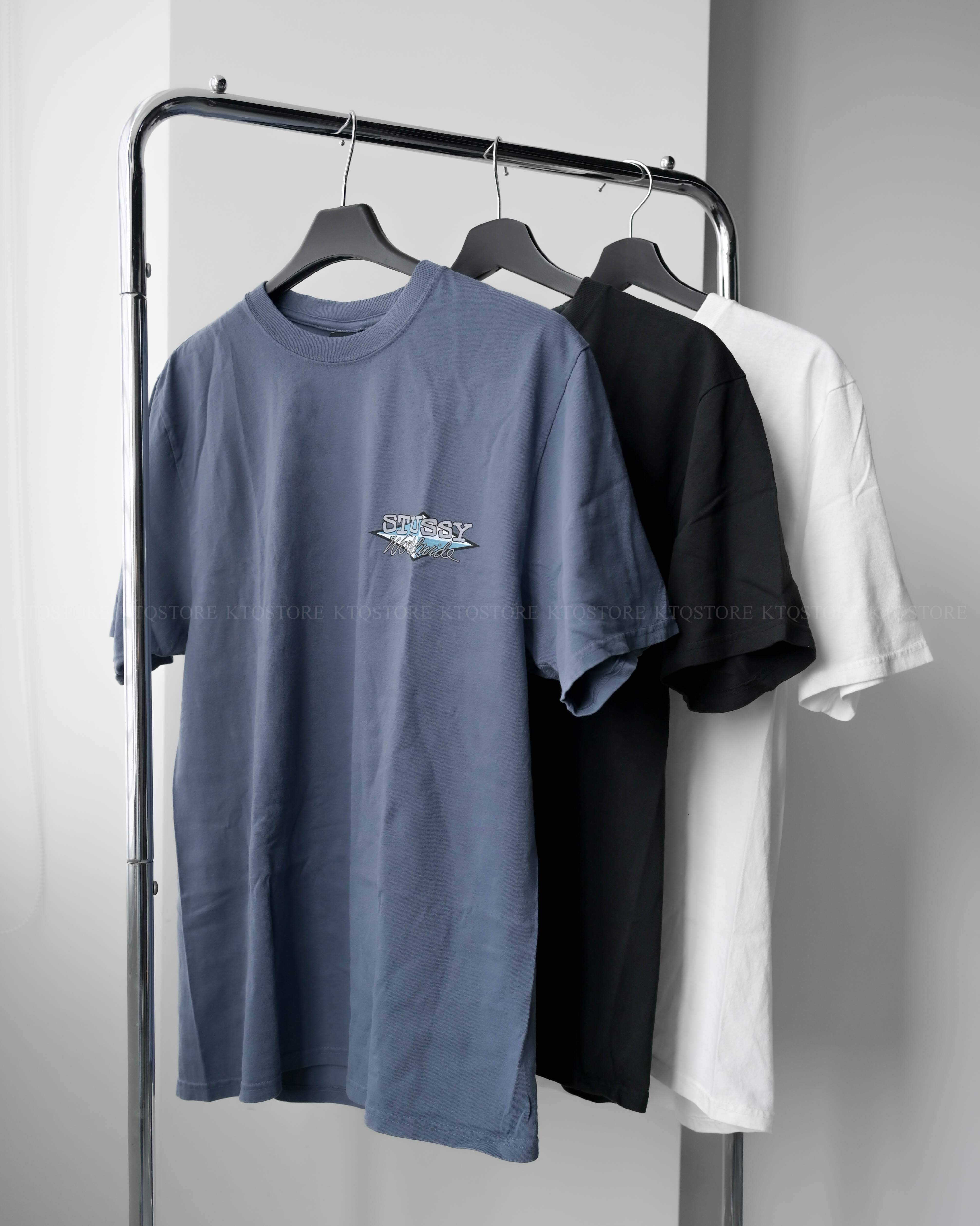 KTQ STORE ‧ Stüssy WORLDWIDE DIAMOND TEE PIGMENT DYED 鑽石 字體 LOGO 水洗 短T