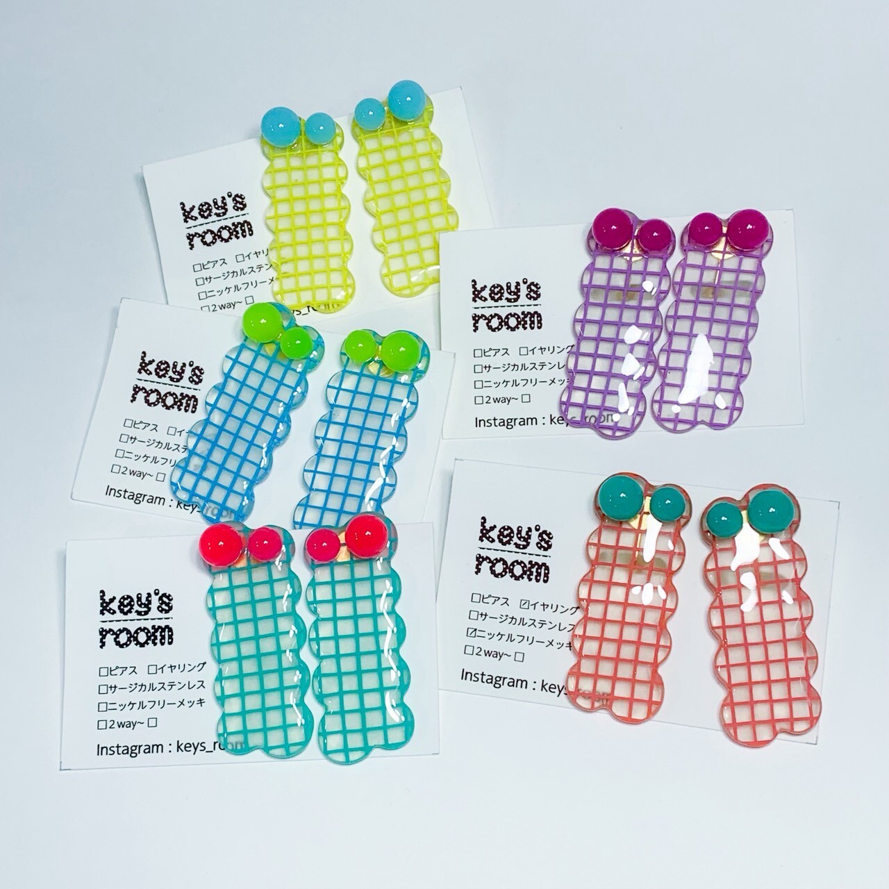 [key's room] 糖果系棉綿雲耳環 | 耳夾 | NO.9