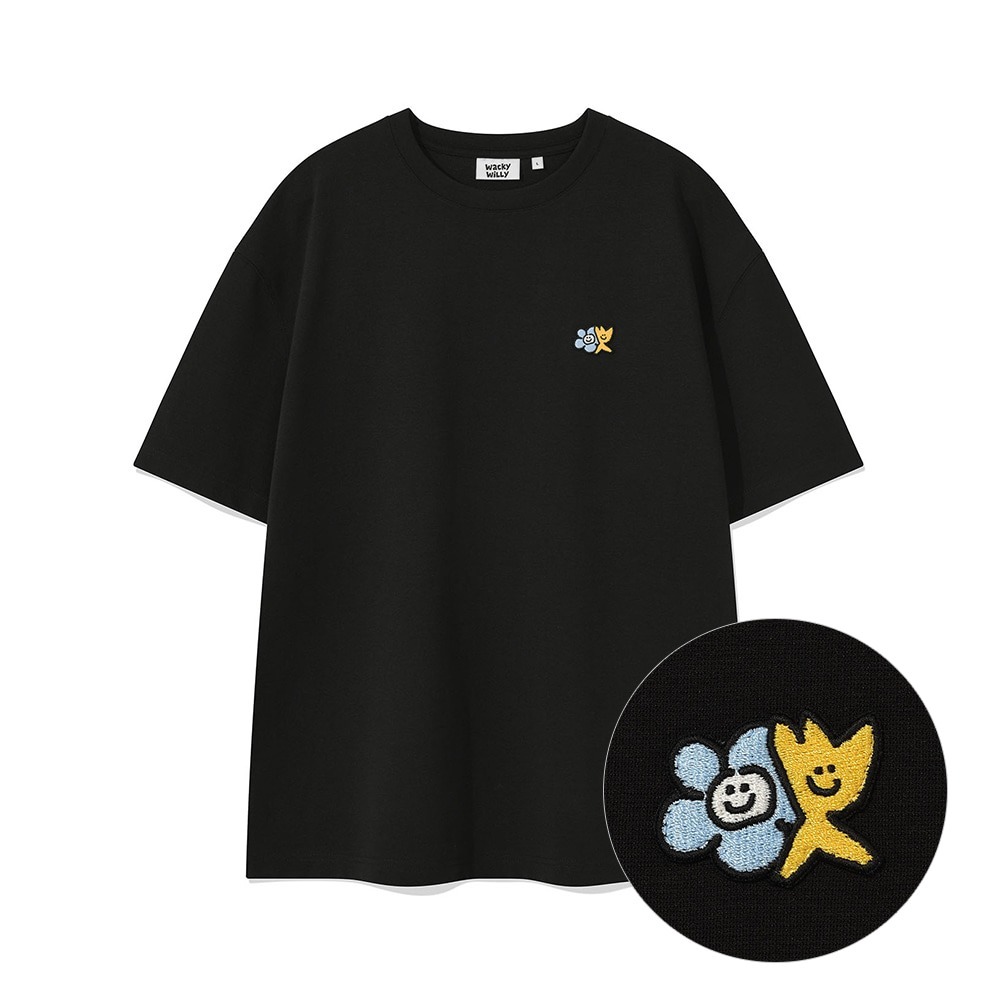 WACKY WILLY Kiki Lily Double Wappen Short-Sleeve T-Shirt