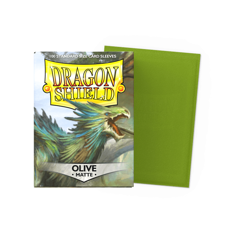 Dragon Shield 100 Matte Sleeves - Olive - Standard Size (AT-11040)