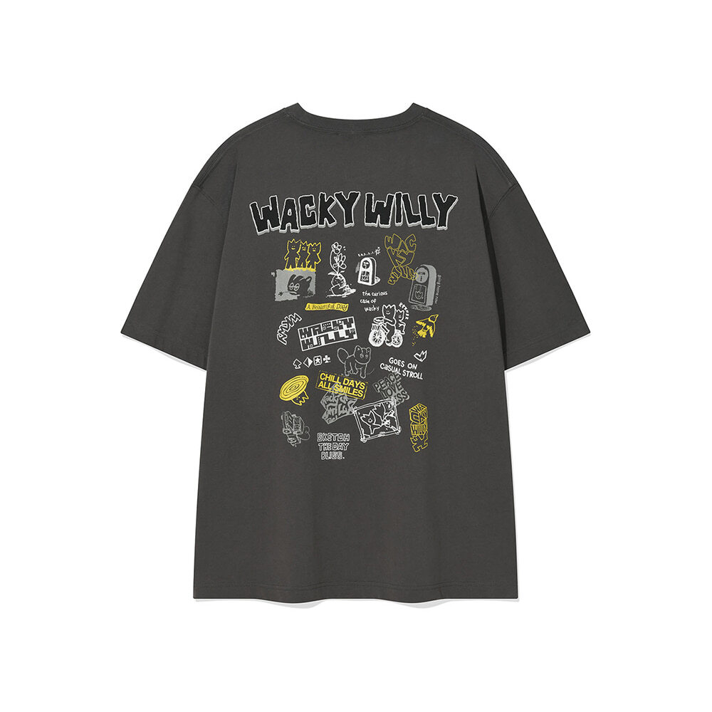 【WACKY WILLY】Sketch graphic short sleeve t-shirt R6499 WACKY WILLY】Sketch graphic short sleeve t-shirt R6499 Wacky