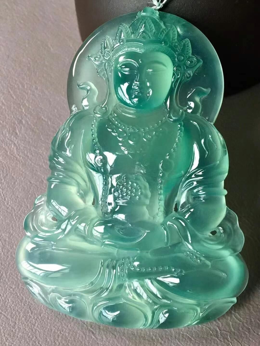 翡翠天空藍度母,天然翡翠A玉, 緬甸玉, Jade, Jadeite