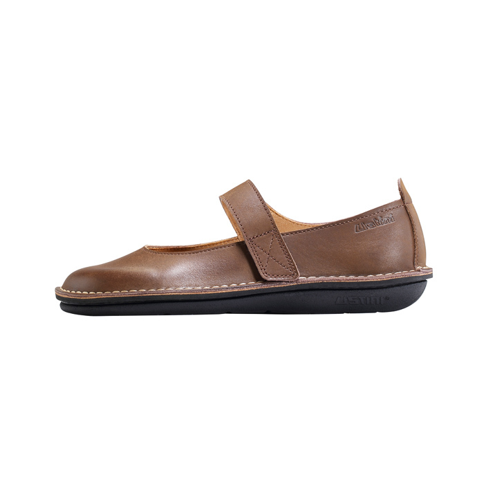 【零碼微瑕】經典牛皮娃娃鞋 - 咖