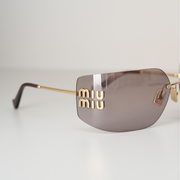 FH02 miumiu 無框墨鏡粉色