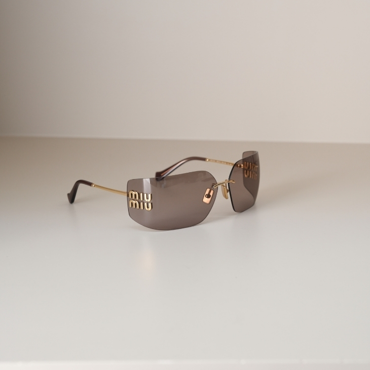 FH02 miumiu 無框墨鏡粉色