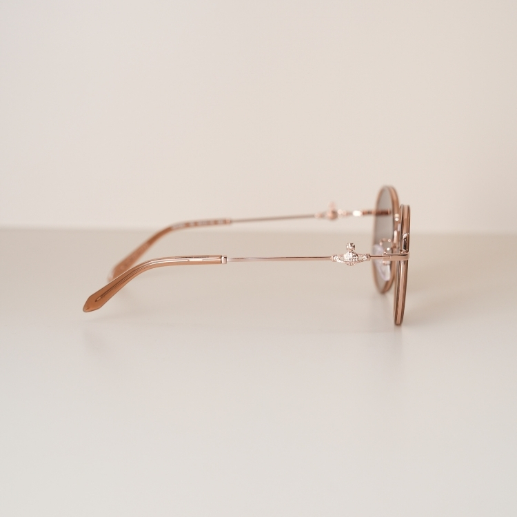 FH25 VIVIENNE WESTWOOD 玫瑰金屬圓型咖啡鏡片墨鏡 預購