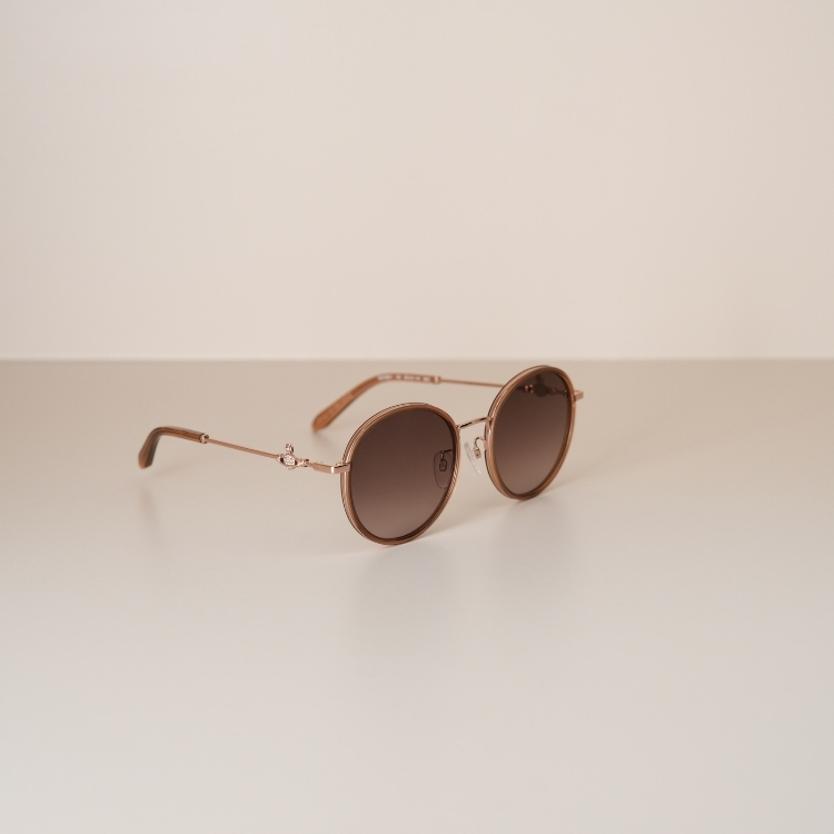 FH25 VIVIENNE WESTWOOD 玫瑰金屬圓型咖啡鏡片墨鏡 預購