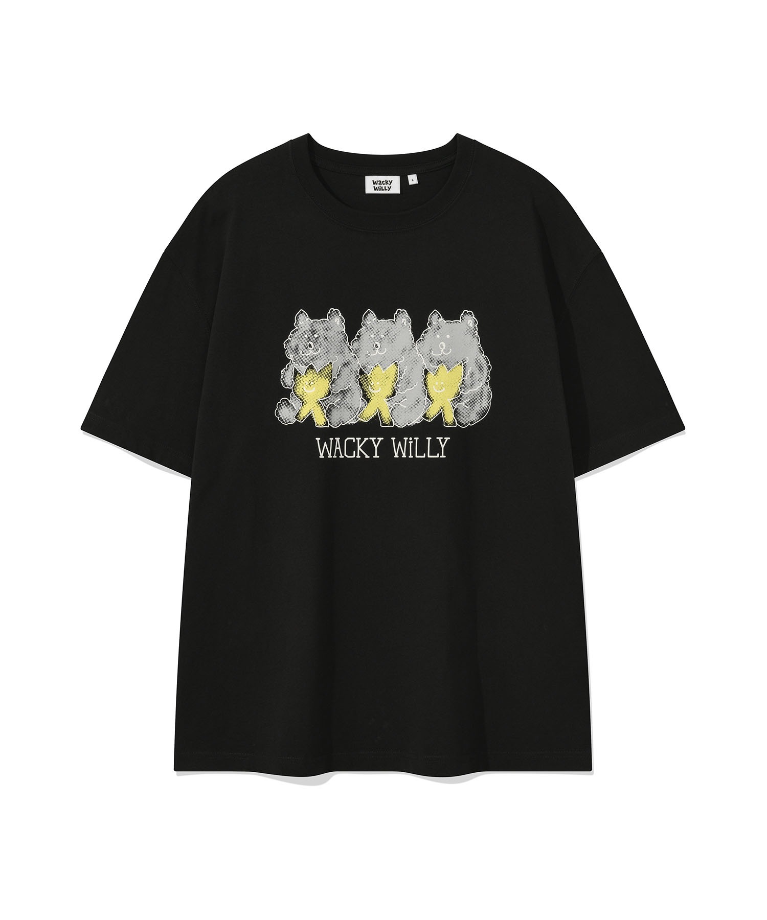 WACKY WILLY Bear Print Short-Sleeve T-Shirt