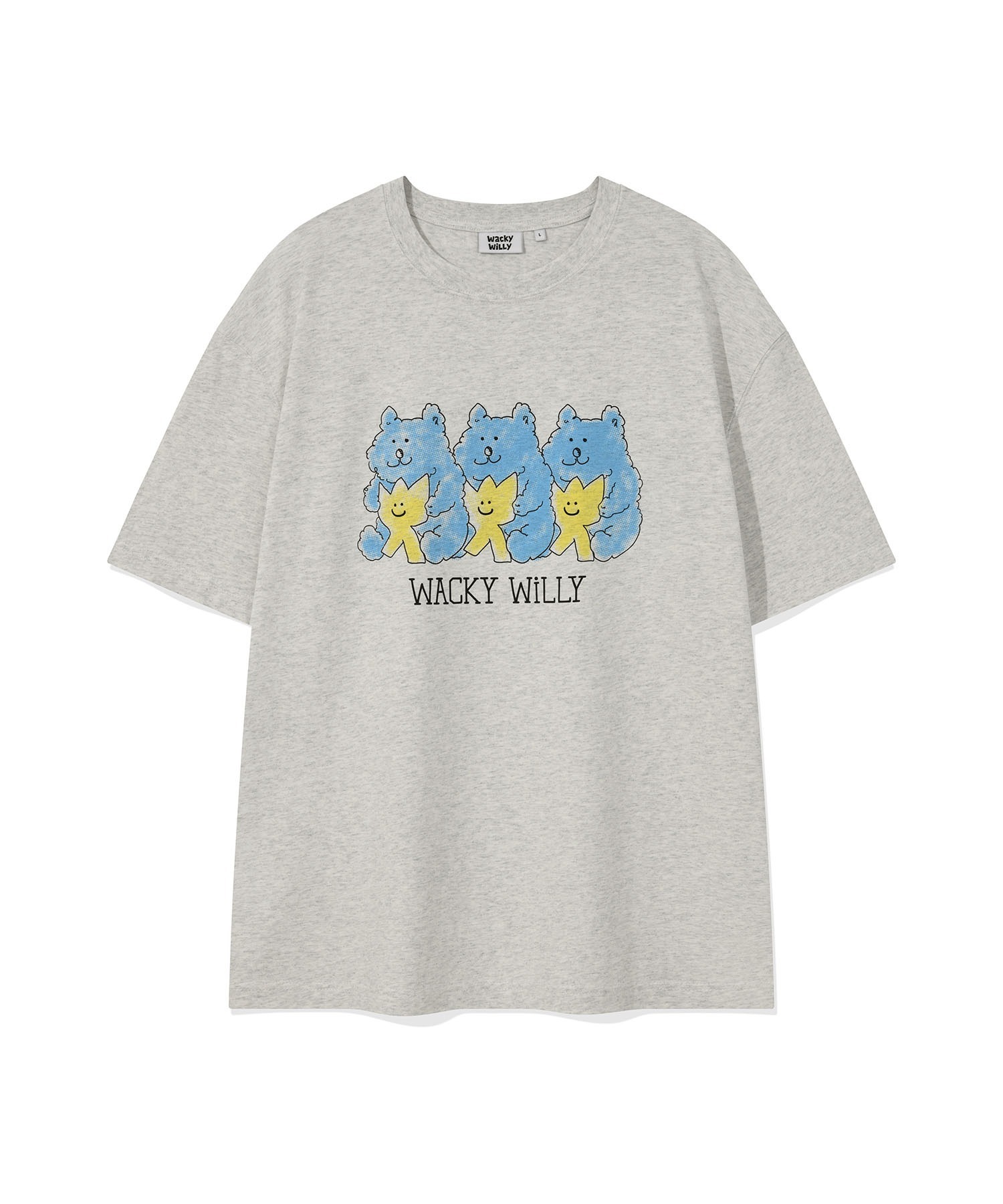 WACKY WILLY Bear Print Short-Sleeve T-Shirt