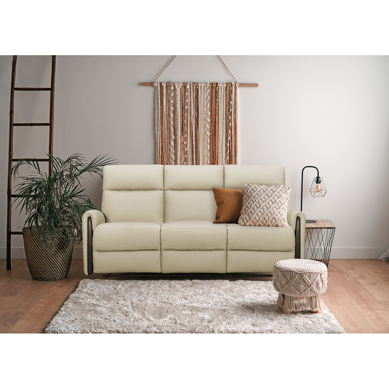 Trier 牛皮電動沙發 - 奶灰色〔SFV4356〕