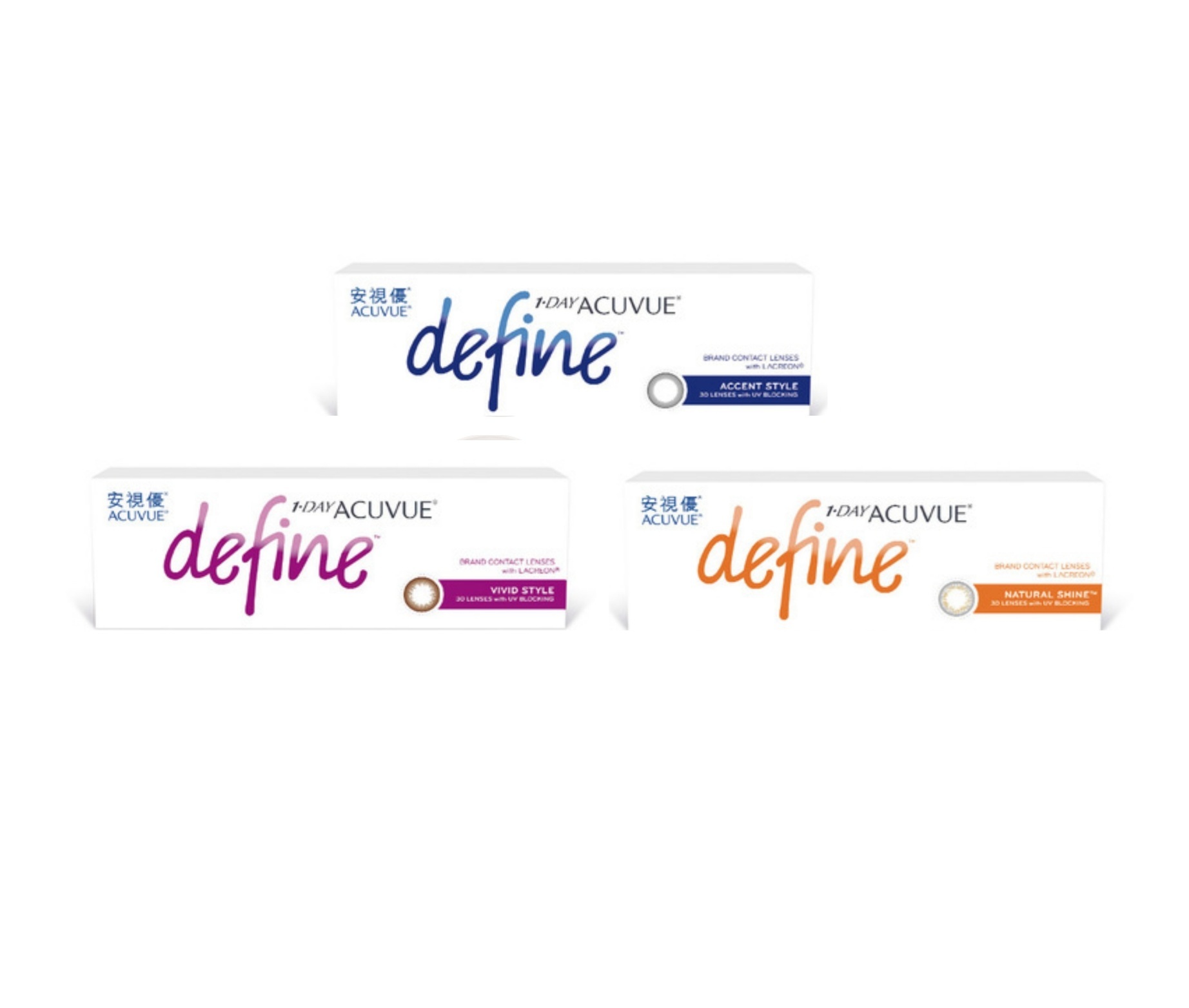 ACUVUE安視優define睛漾水凝彩色日拋30片裝