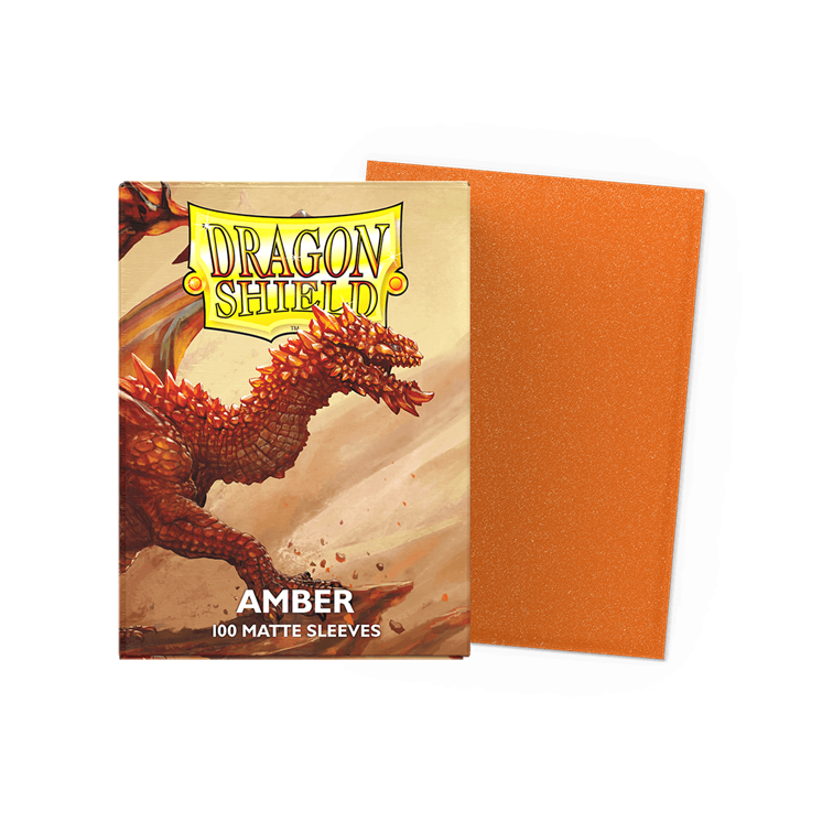 Dragon Shield 100 Matte Sleeves - Amber - Standard Size (AT-11059)