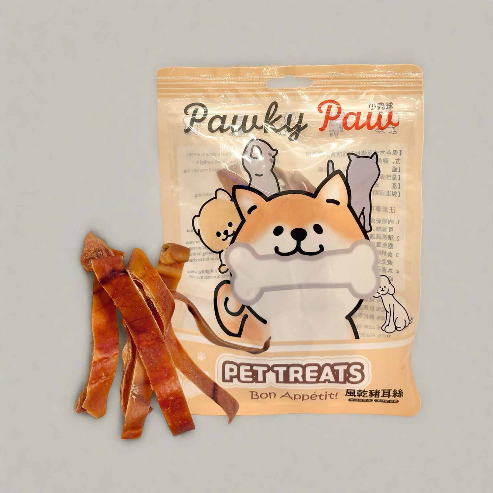 Pawky Paw - 風乾豬耳絲