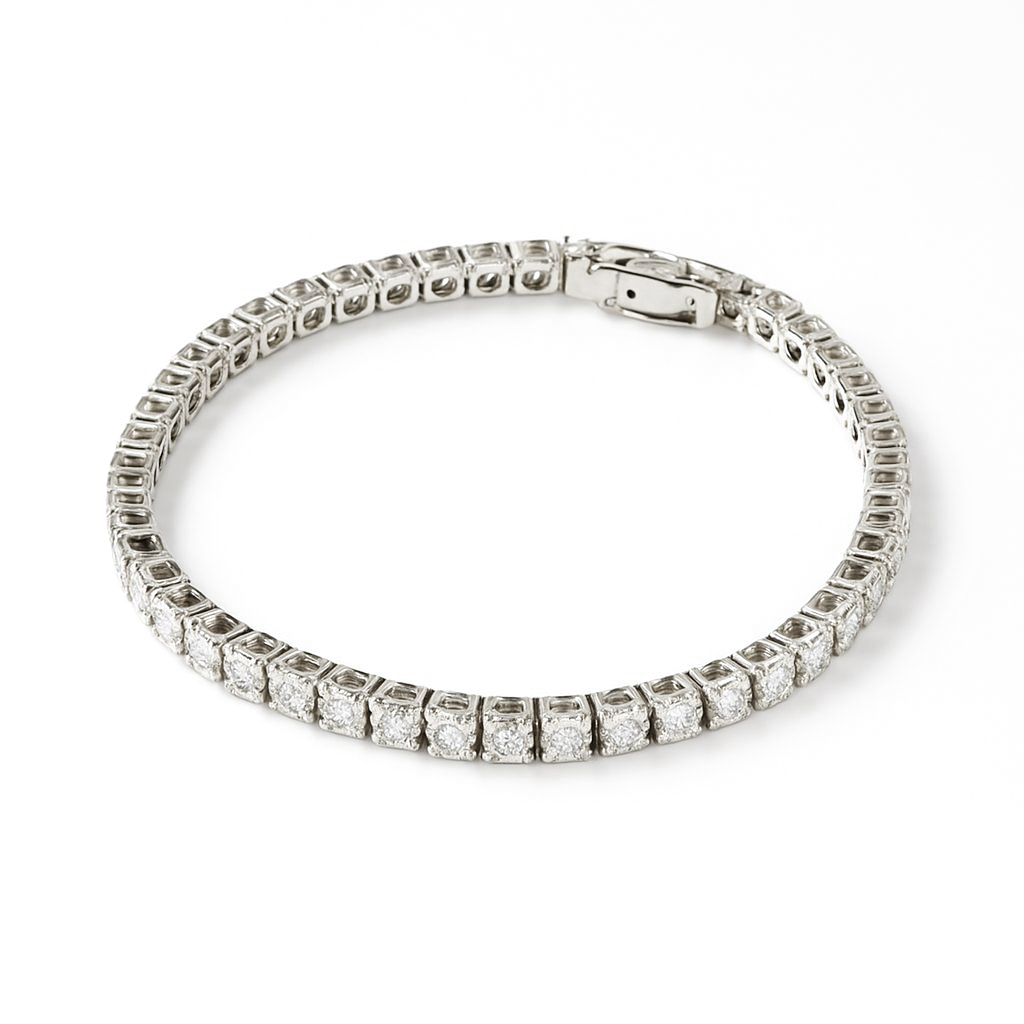 9K白金 實驗室培育鑽石渾身手鏈