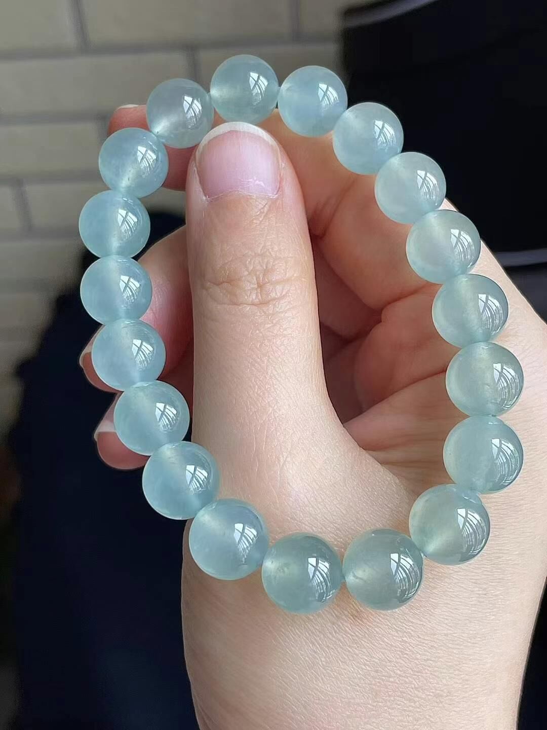 翡翠高冰手串 (9.8mm直徑),天然翡翠A玉, 緬甸玉, Jade, Jadeite