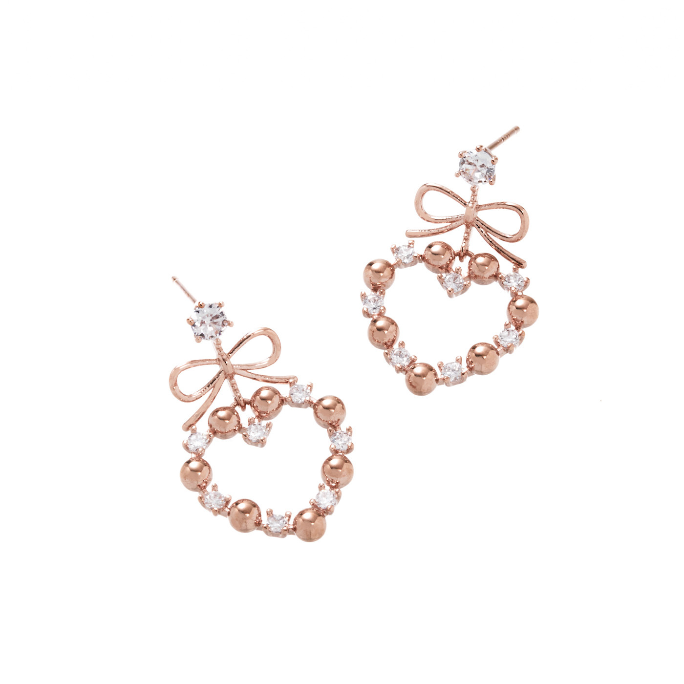 平價飾品,銀針,愛心,蝴蝶結,耳環