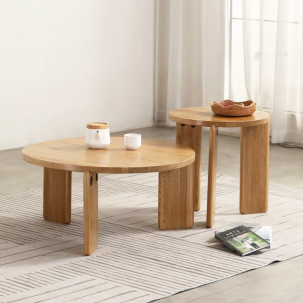 〖特惠款〗實木大小圓几 FP-0193