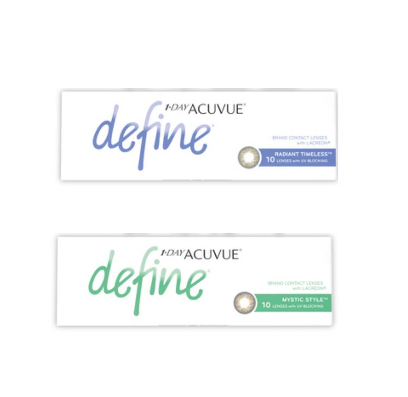 ACUVUE define安視優睛漾水凝花眸璀璨系列彩色日拋10片裝