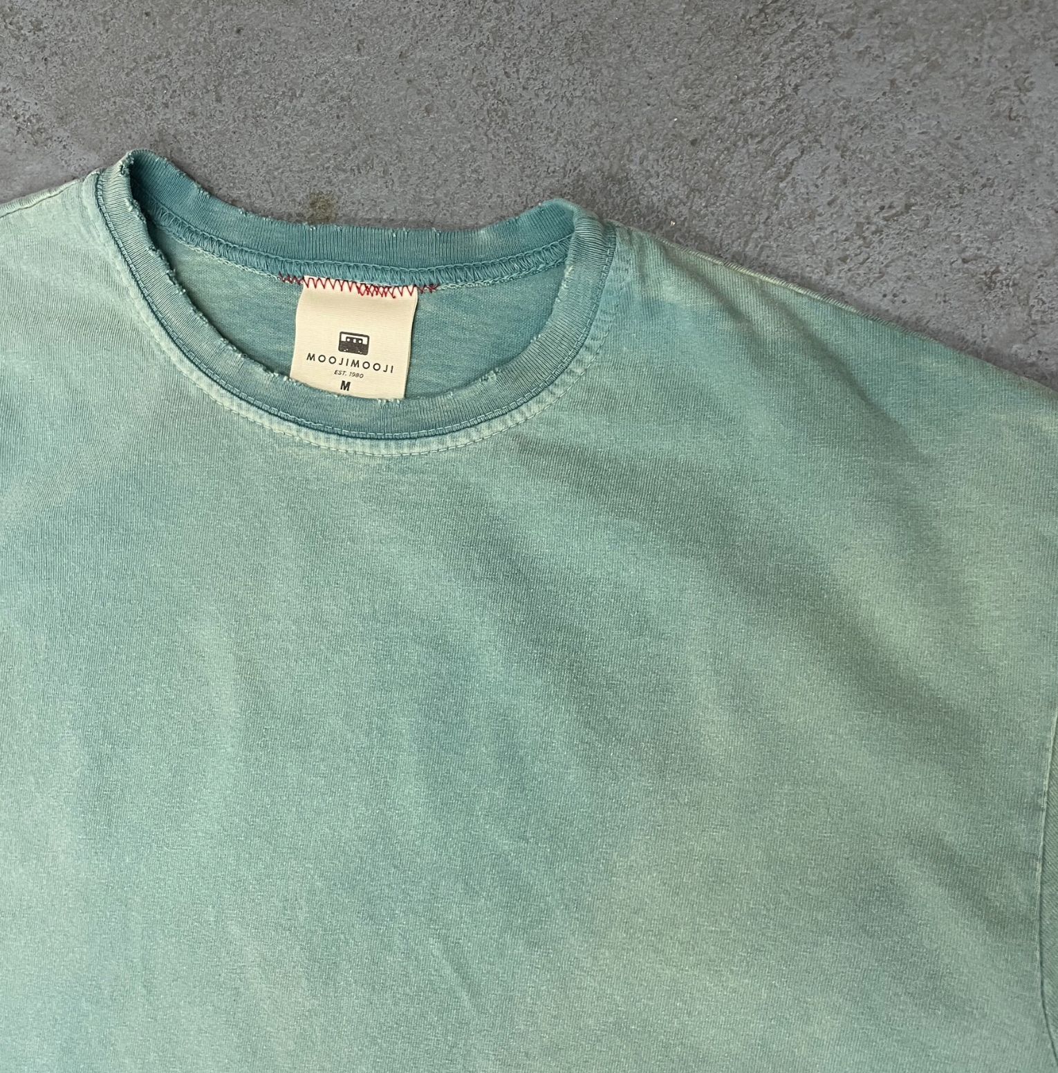 [Instock] MOOJIMOOJI OVERSIZE CROP T-SHIRTS | AGED TURQUOISE