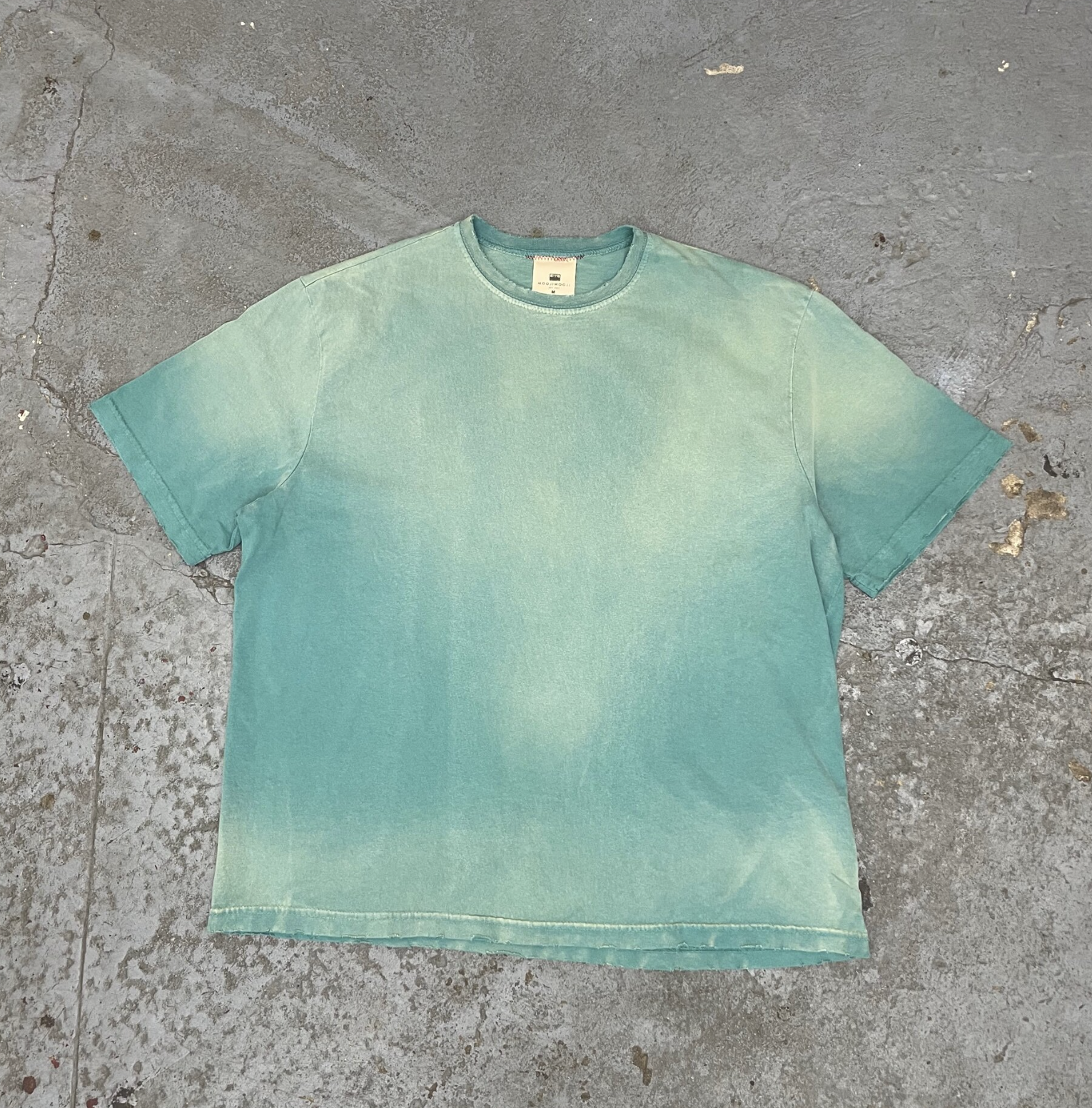 [Instock] MOOJIMOOJI OVERSIZE CROP T-SHIRTS | AGED TURQUOISE