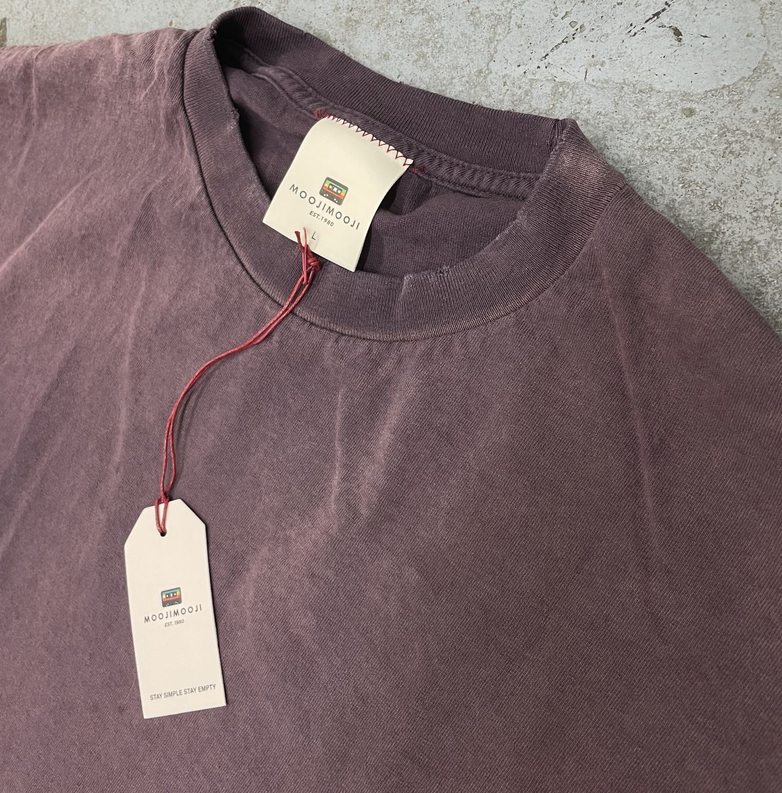 [Instock] MOOJIMOOJI OVERSIZE CROP T-SHIRTS | AGED PLUM
