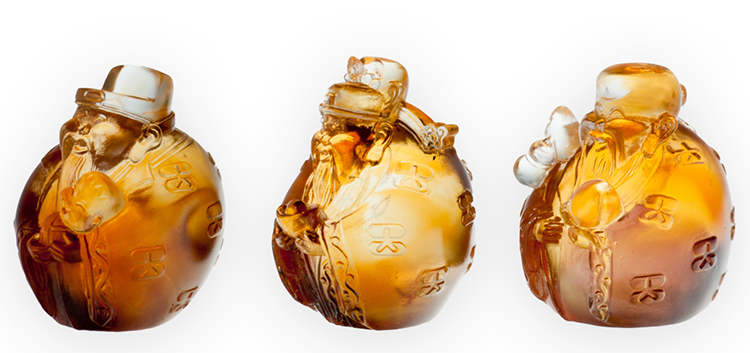 鹿港窯禮品館｜琉璃珍藏 福祿壽三星高照 擺飾 文鎮 居家開運