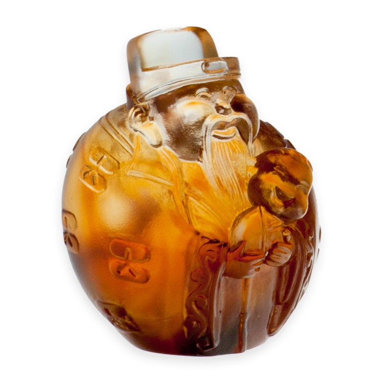 鹿港窯禮品館｜琉璃珍藏 福祿壽三星高照 擺飾 文鎮 居家開運