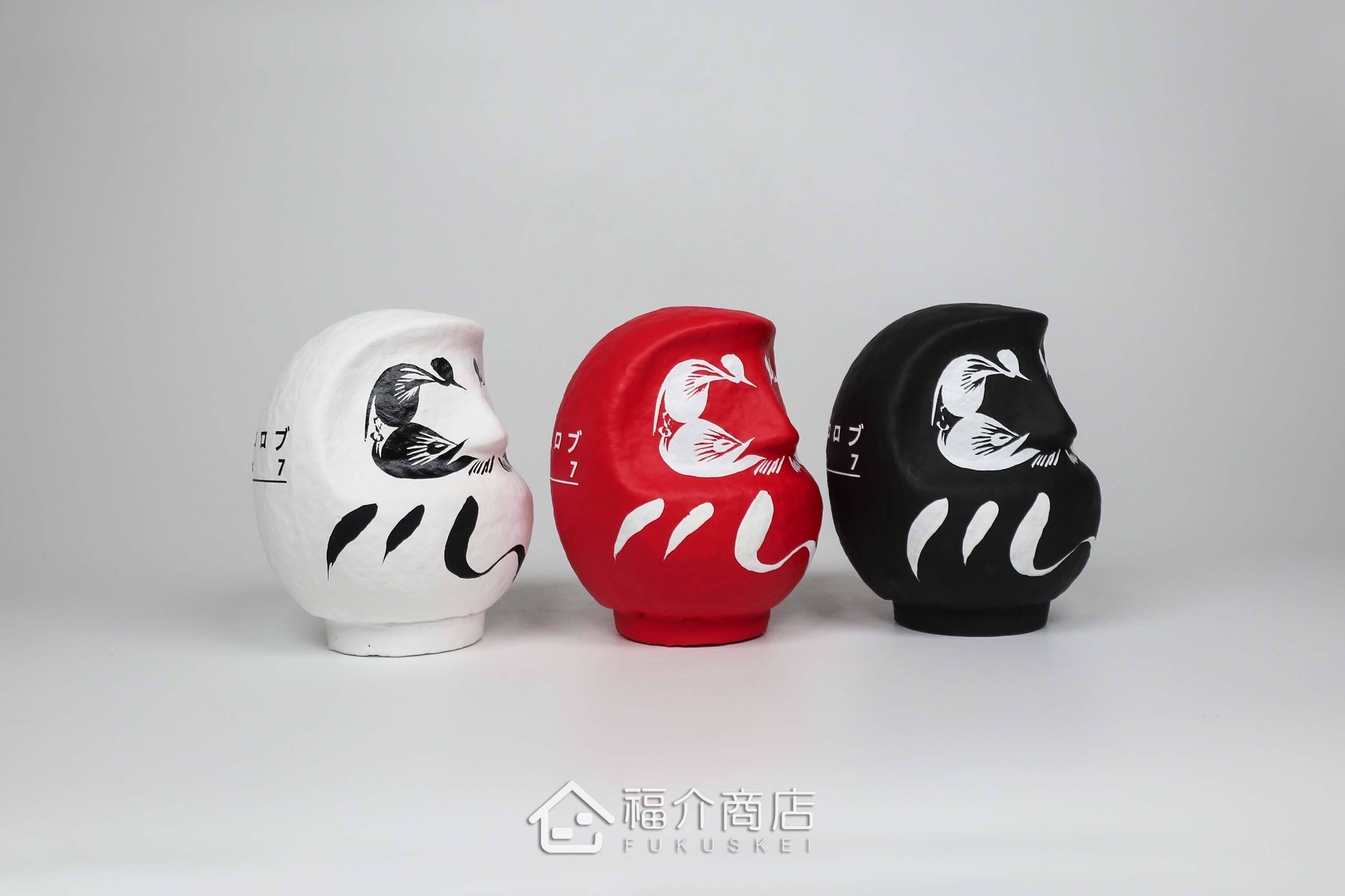 日本達摩不倒翁造型的風水開運置物擺飾